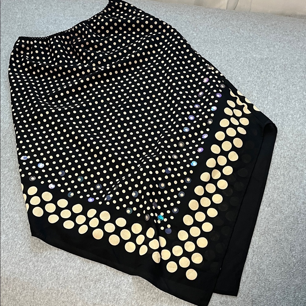 Asymmetrical Polkadot Midi Skirt Handkerchief Hippie Gypsy Festival Grunge Mod